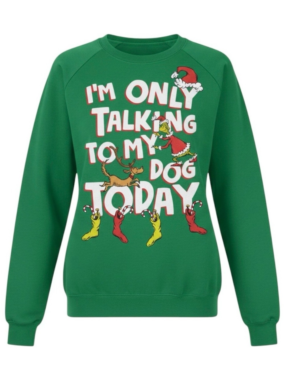 Dr Seuss The Grinch Max the Dog Crewneck Sweatshirt Christmas in July Small